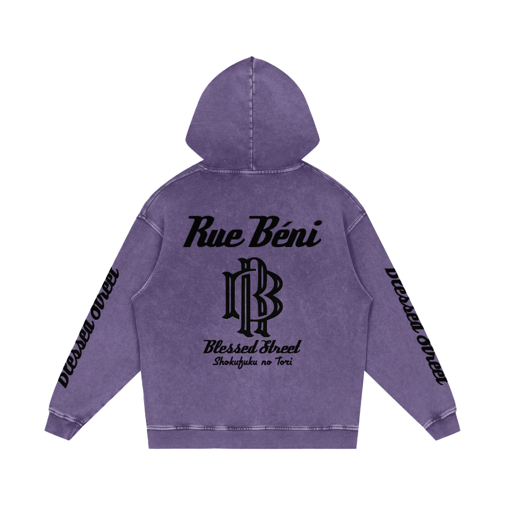 Snow Washed Loose Cotton Hoodie