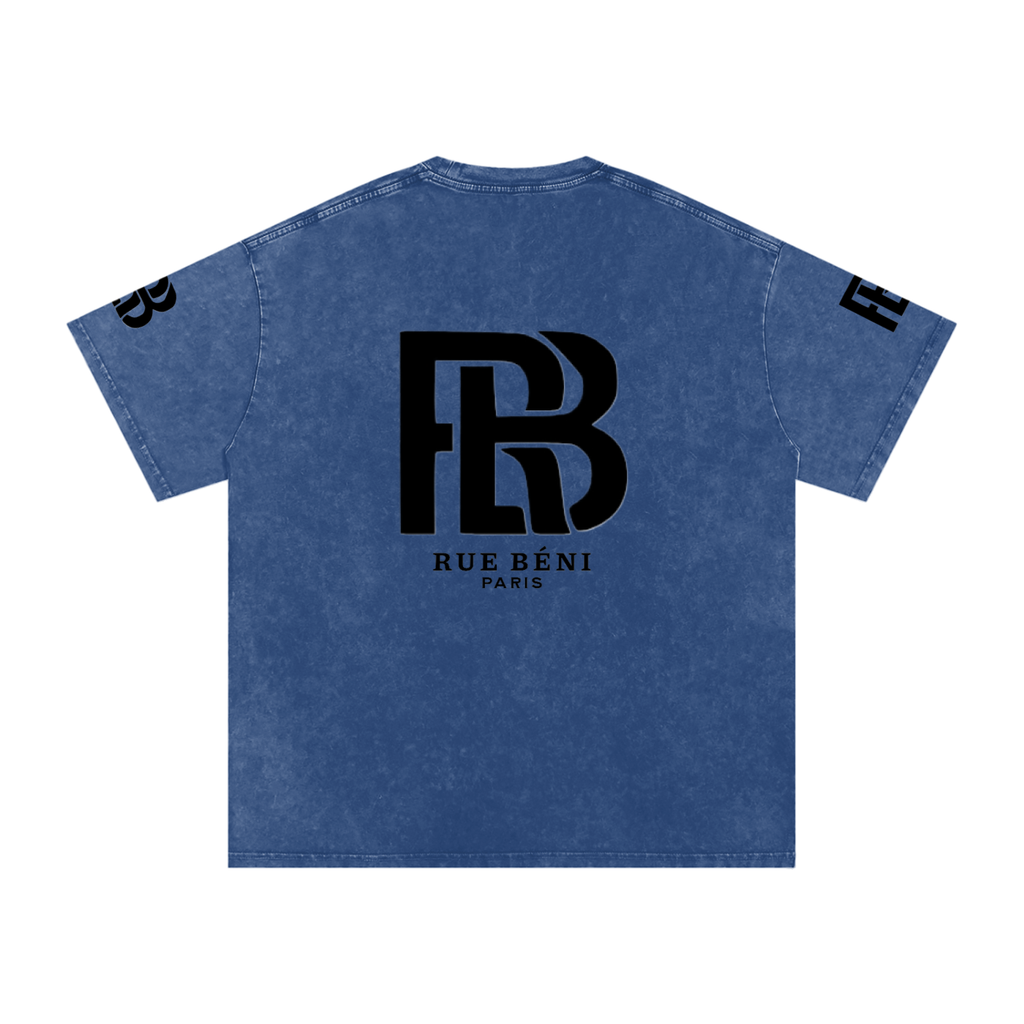 Snow Washed Oversized Cotton T-Shirt