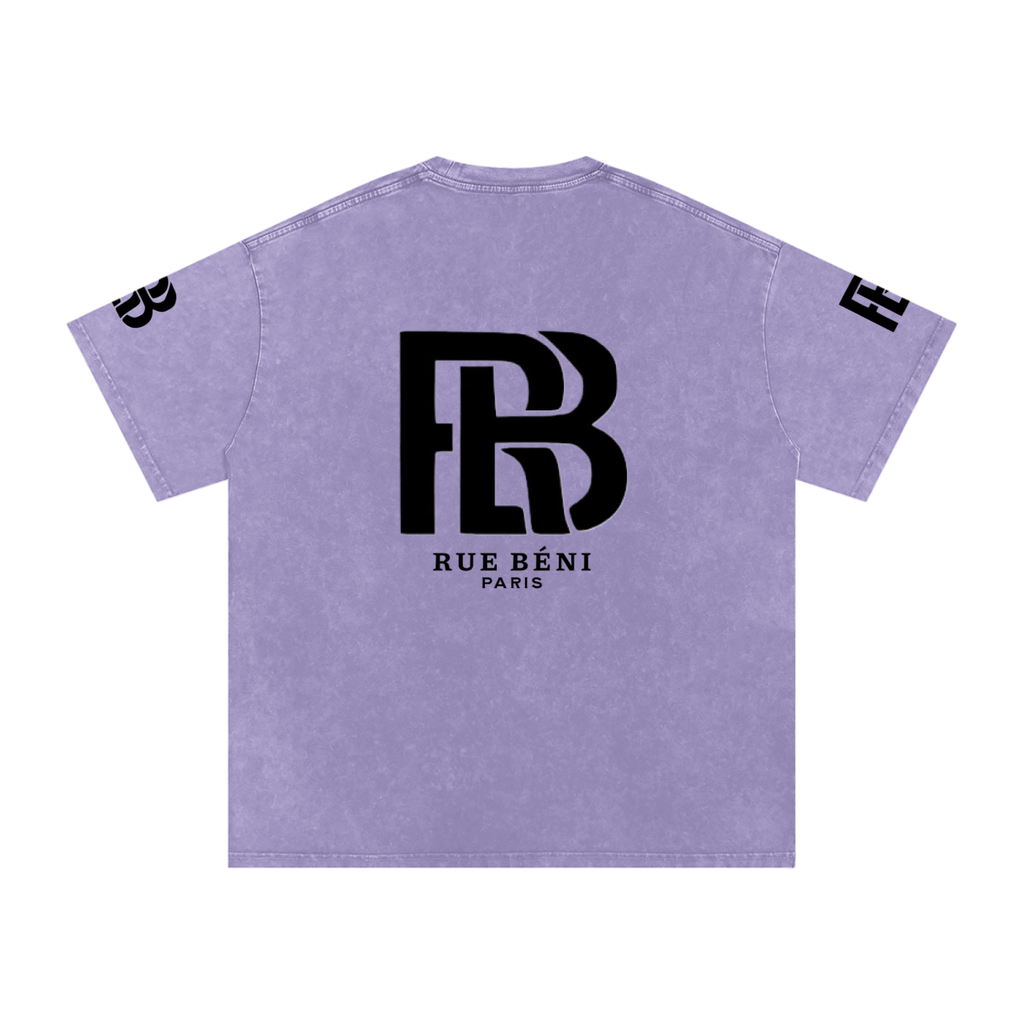 Snow Washed Oversized Cotton T-Shirt