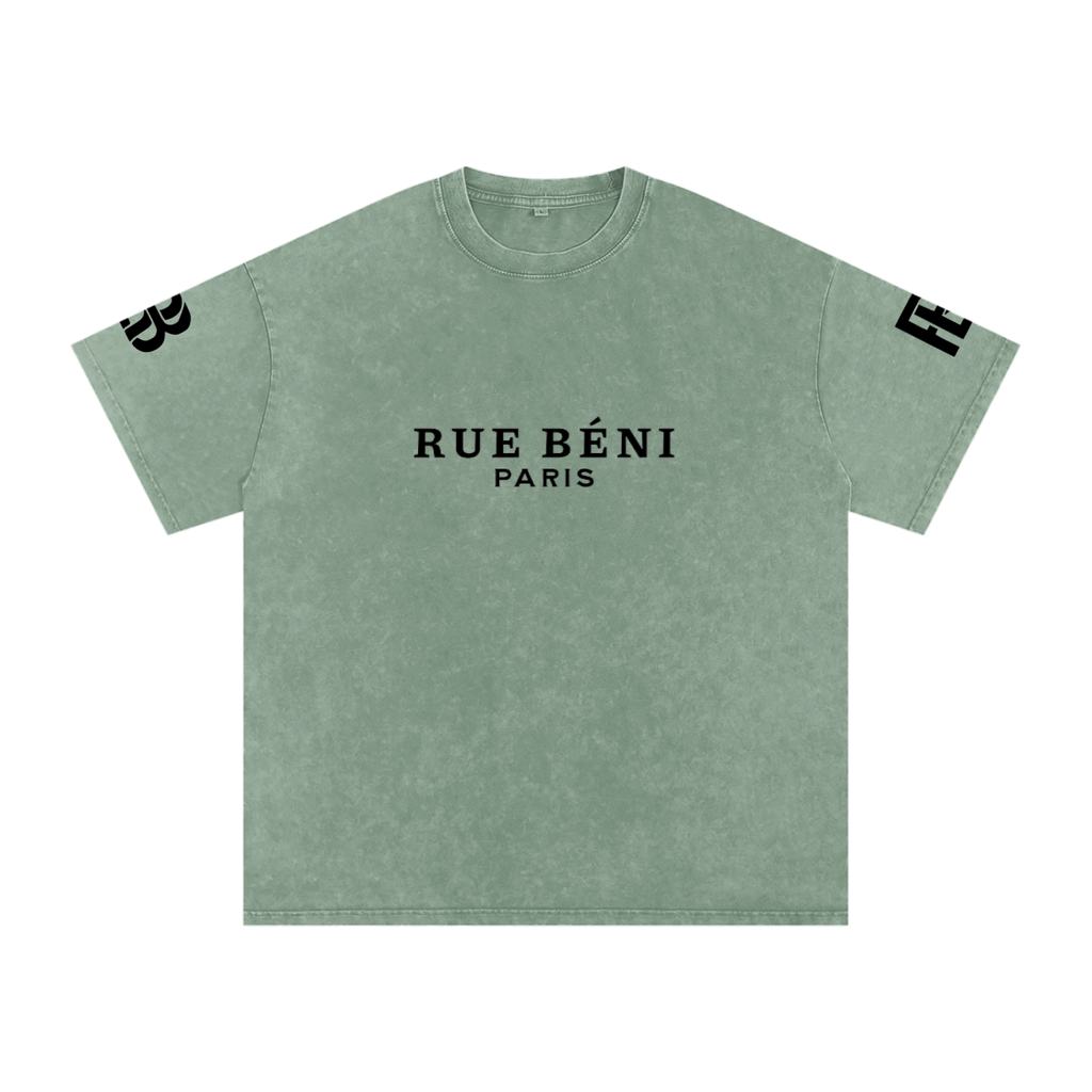 Snow Washed Oversized Cotton T-Shirt