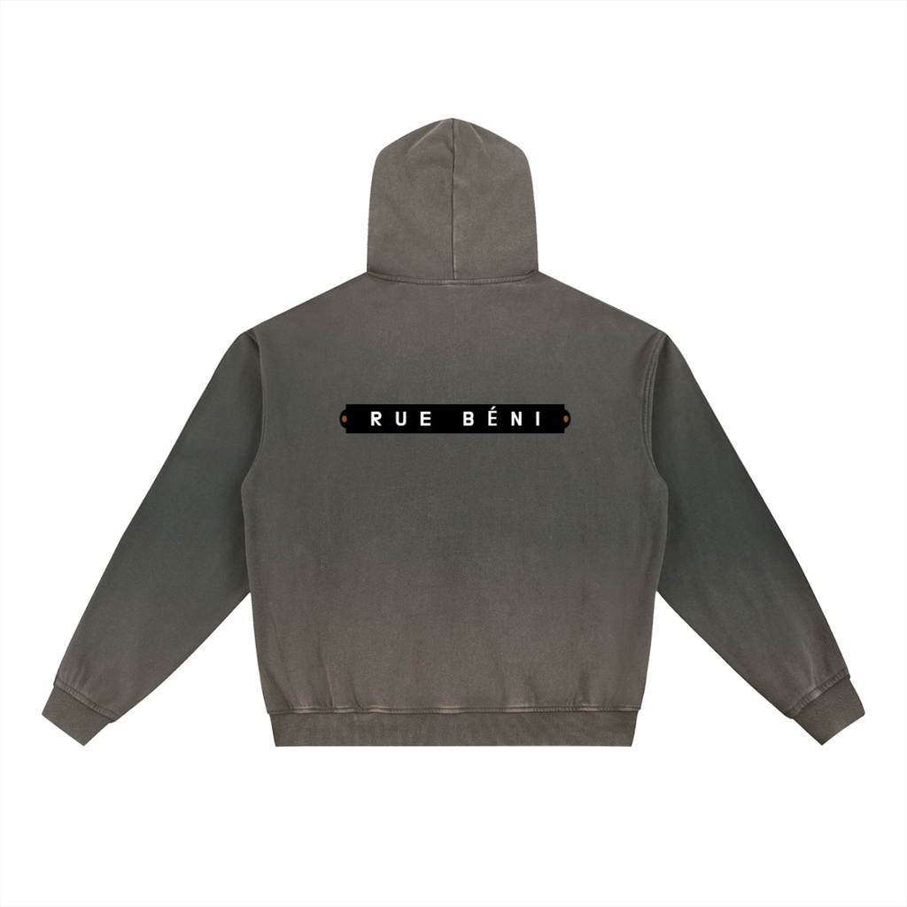 Vintage Washed Gradient Fleece Hoodie