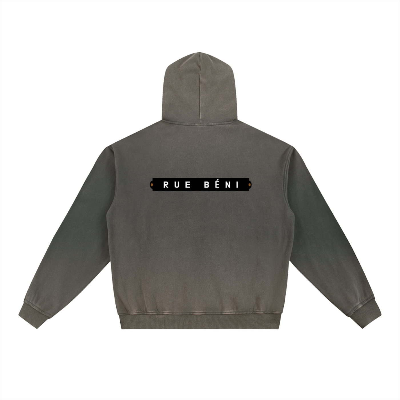 Vintage Washed Gradient Fleece Hoodie