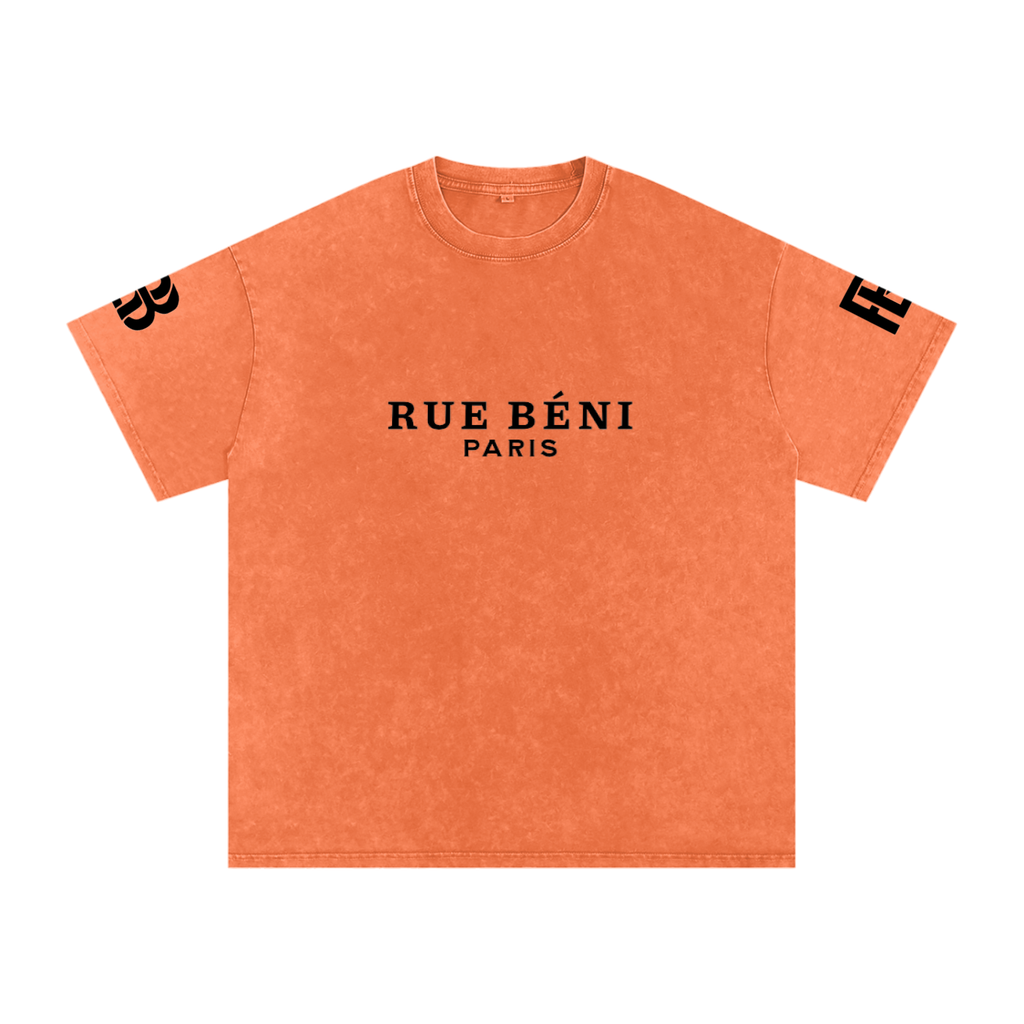 Snow Washed Oversized Cotton T-Shirt