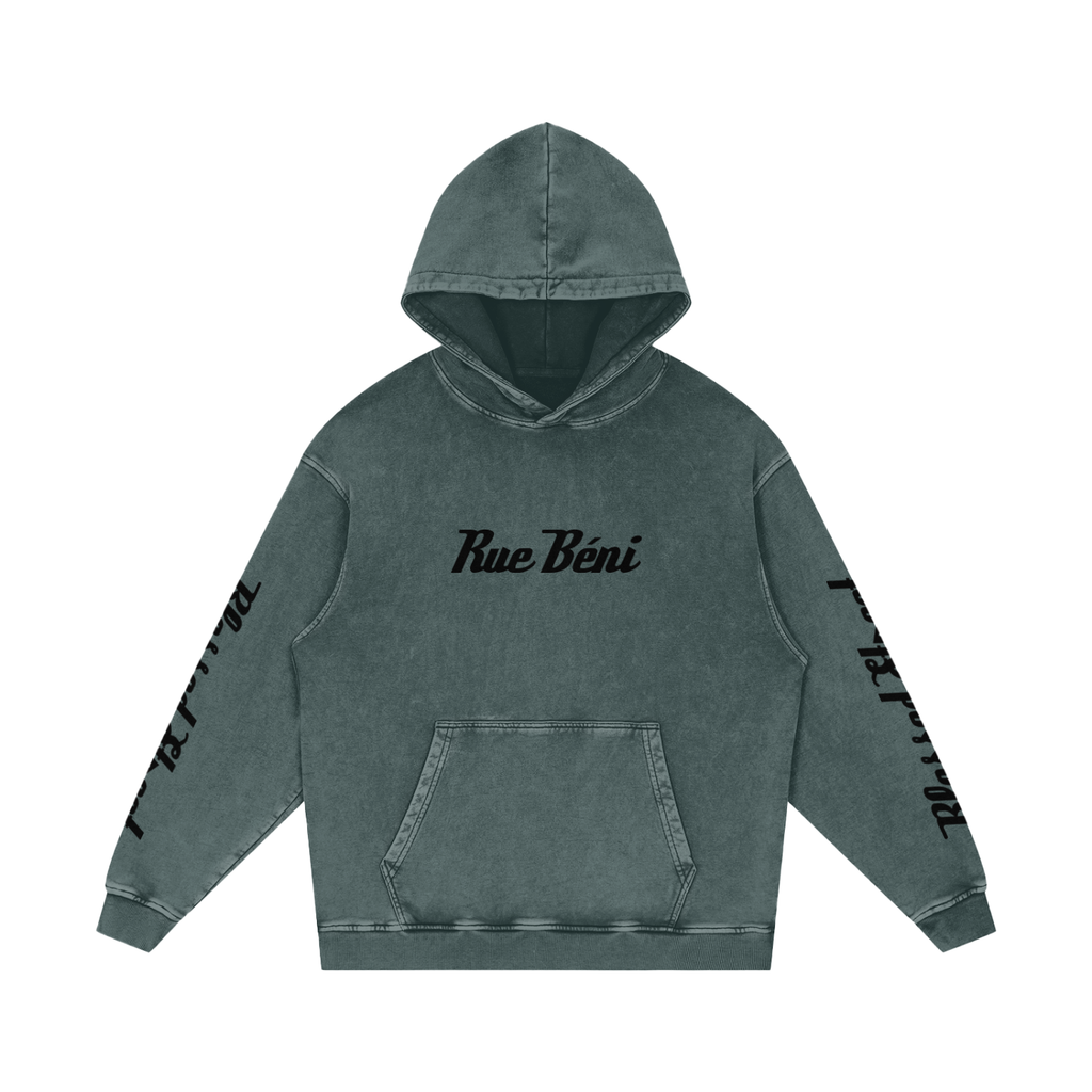 Snow Washed Loose Cotton Hoodie