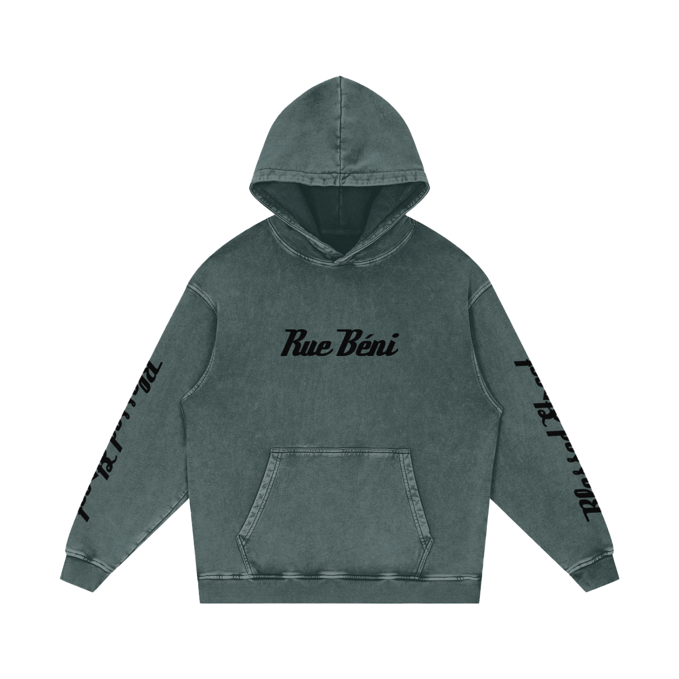 Snow Washed Loose Cotton Hoodie