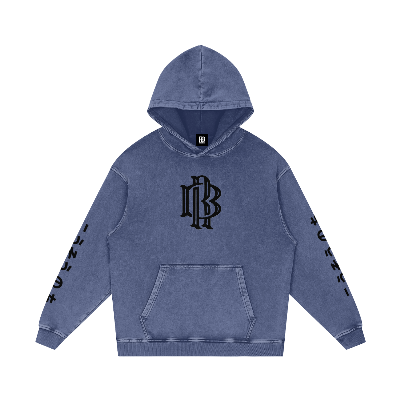 Snow Washed Loose Cotton Hoodie