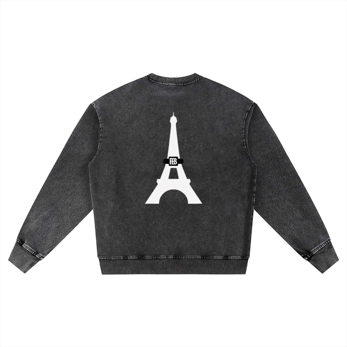 Snow Wash Oversized Crewneck Sweatshirt
