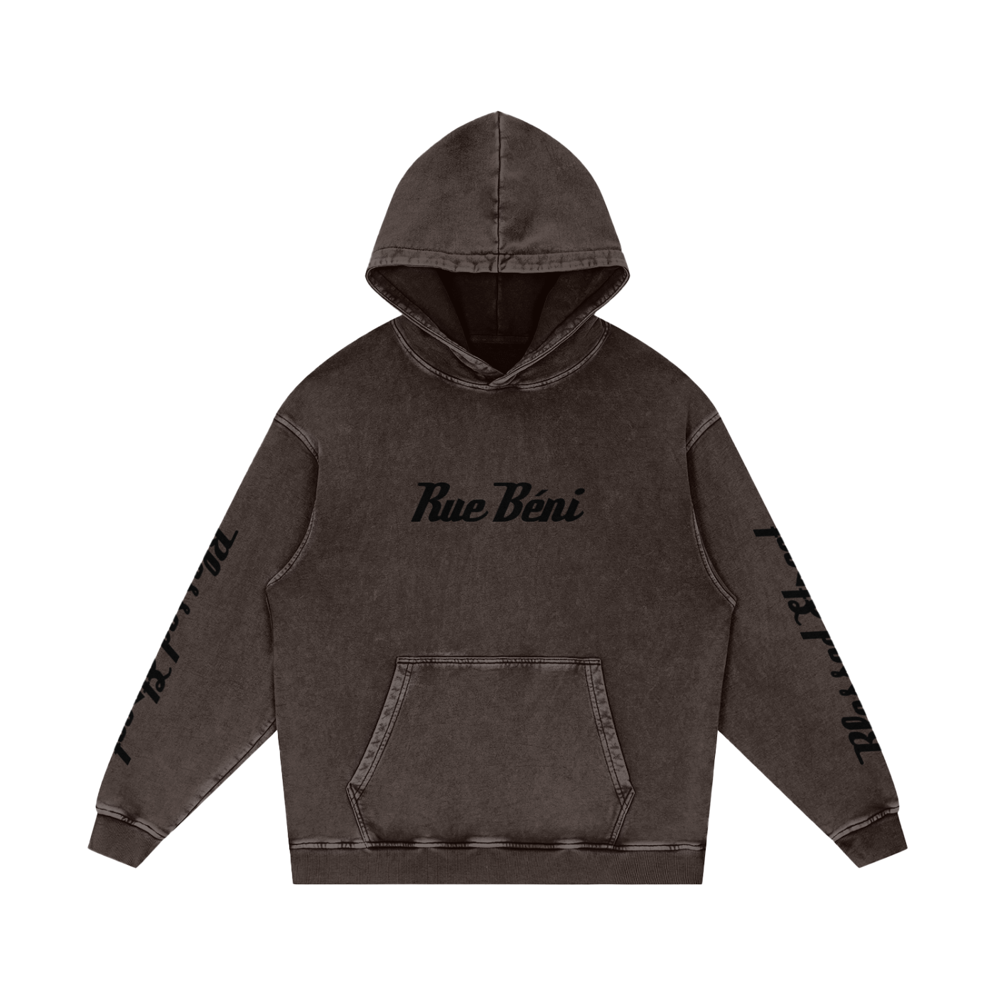 Snow Washed Loose Cotton Hoodie