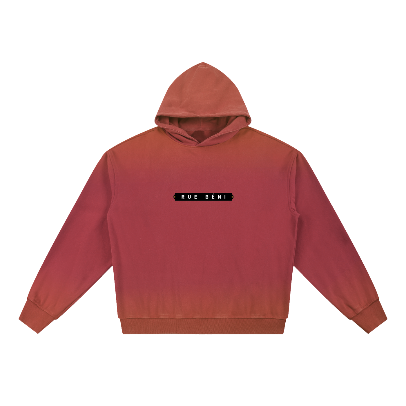 Vintage Washed Gradient Fleece Hoodie