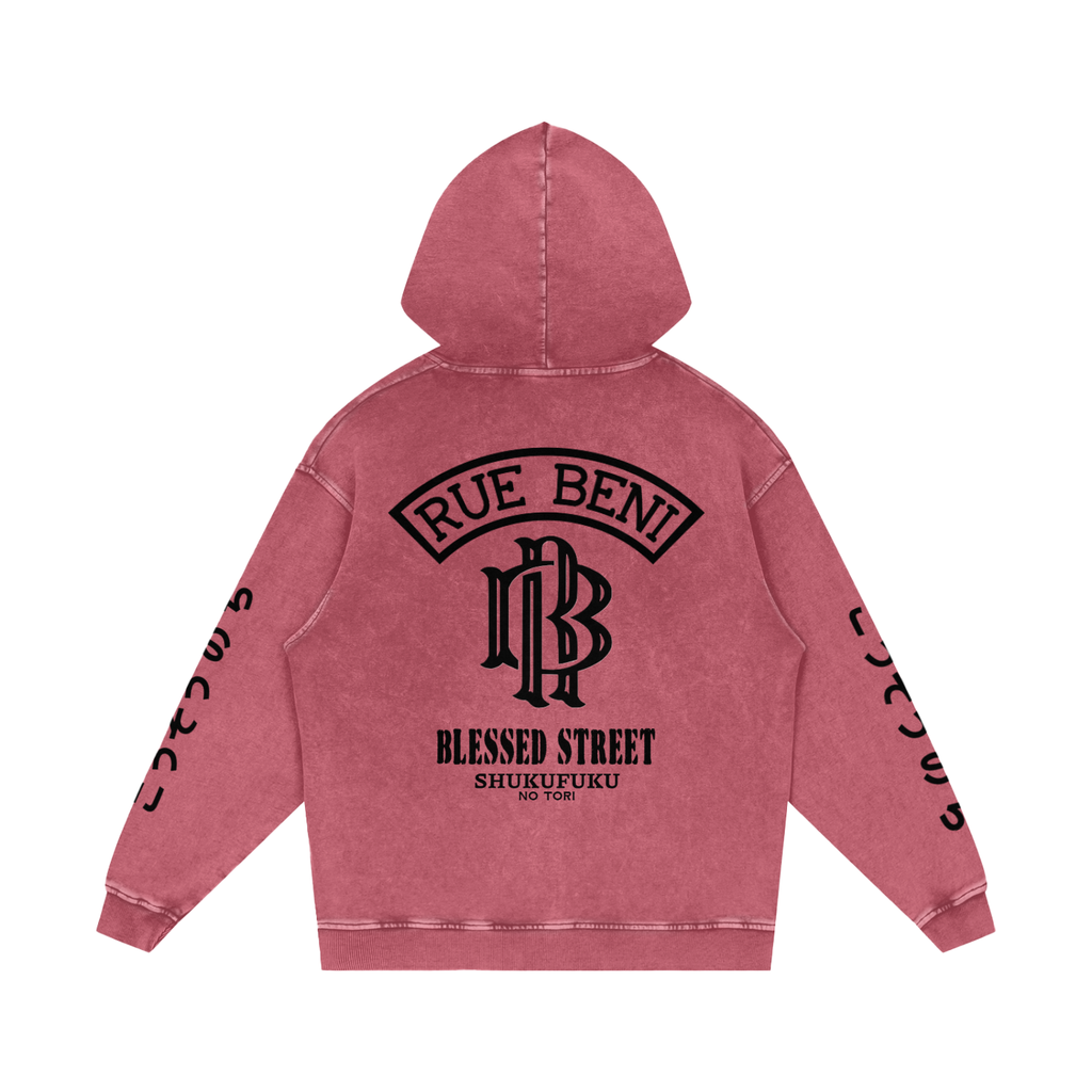 Snow Washed Loose Cotton Hoodie