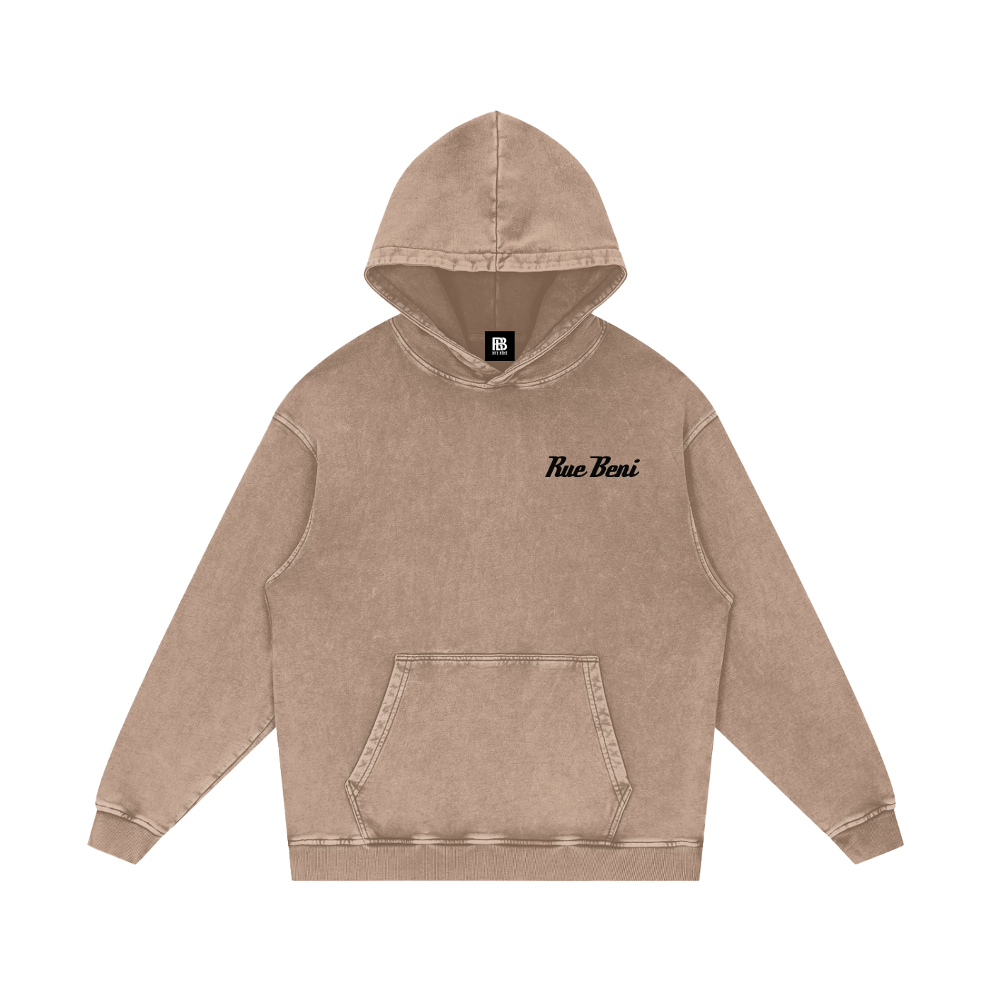 Snow Washed Loose Cotton Hoodie