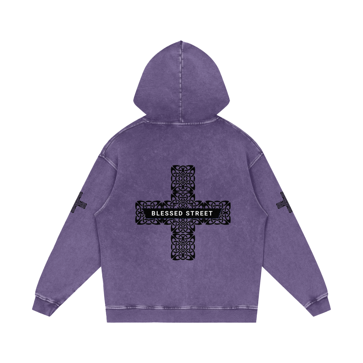 Snow Washed Loose Cotton Hoodie