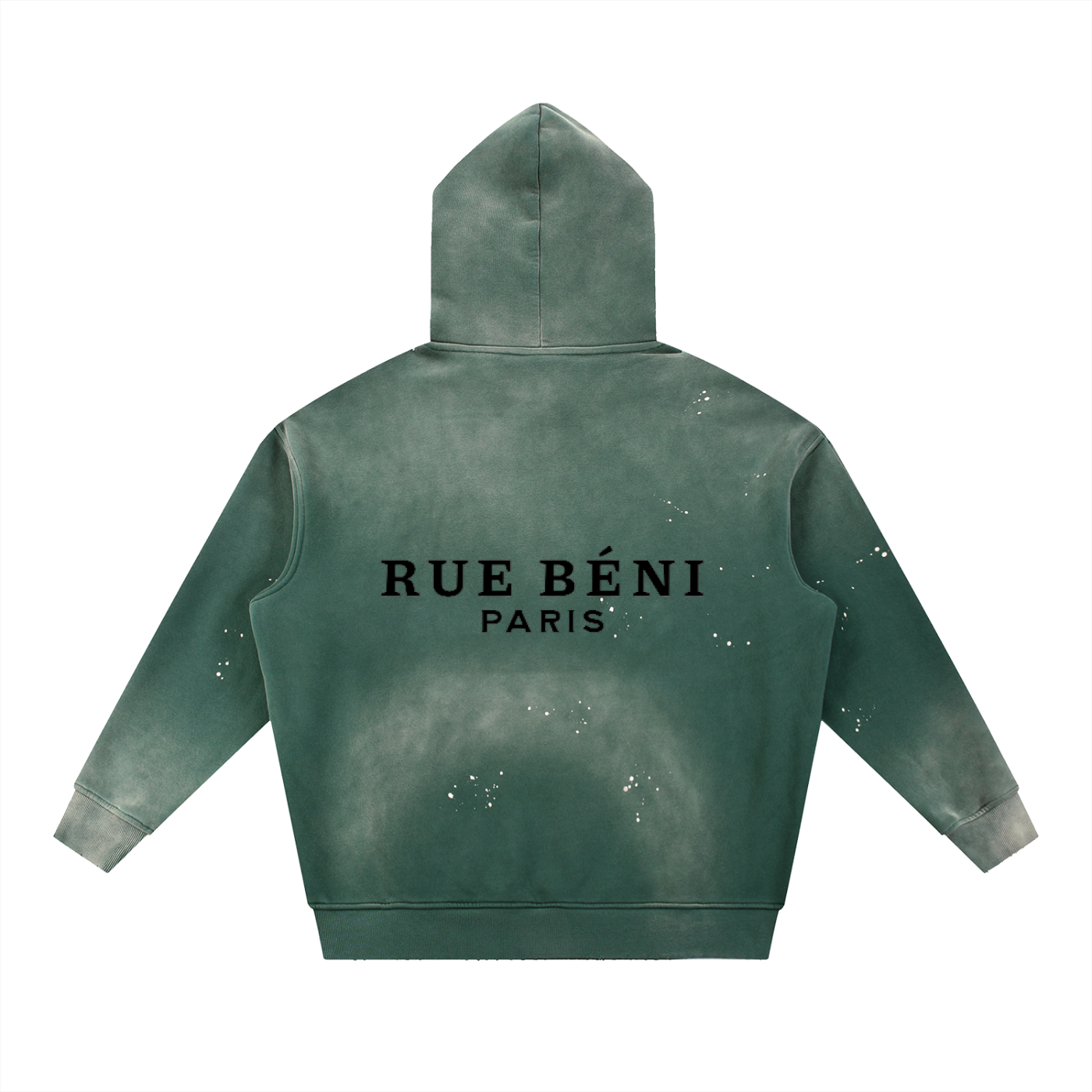 Vintage Washed Frayed Fleece Hoodie