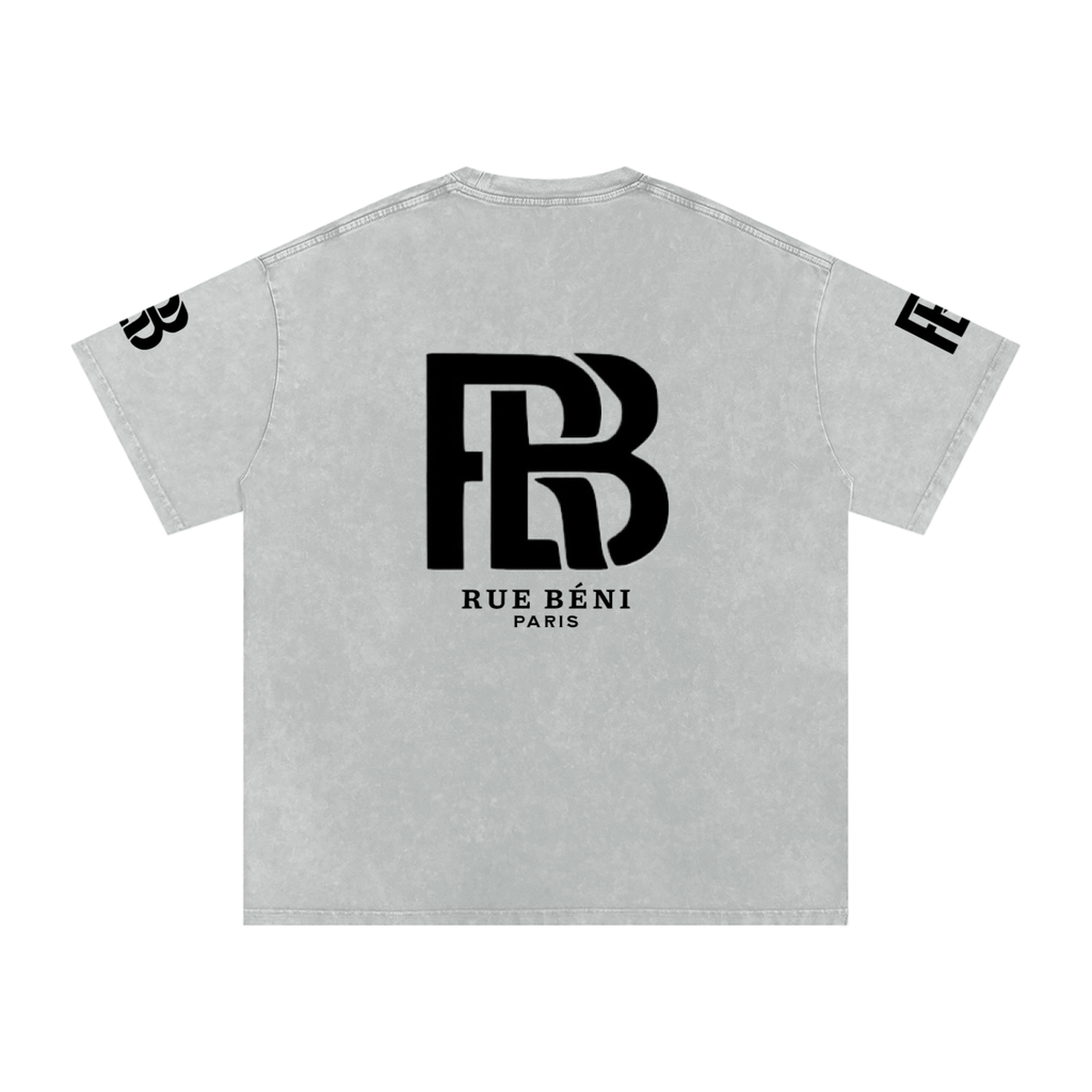 Snow Washed Oversized Cotton T-Shirt