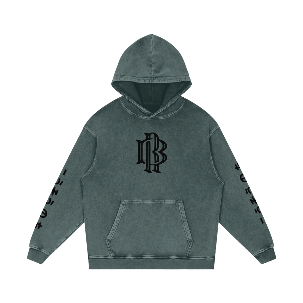 Snow Washed Loose Cotton Hoodie