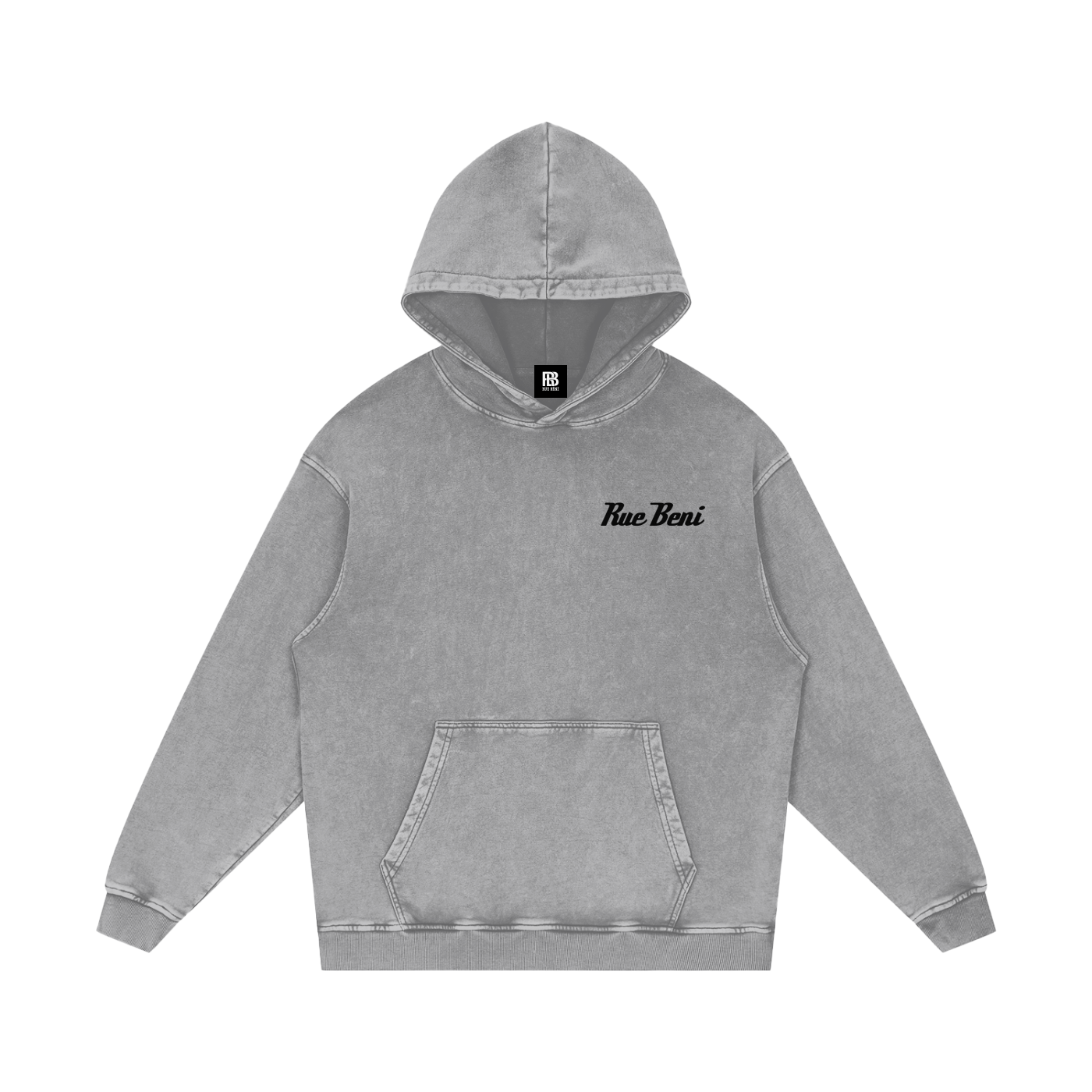 Snow Washed Loose Cotton Hoodie