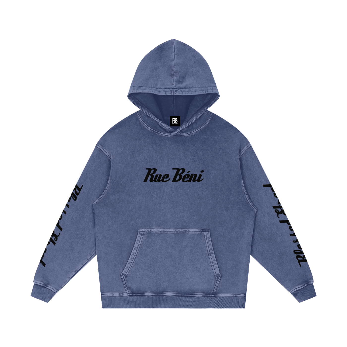 Snow Washed Loose Cotton Hoodie