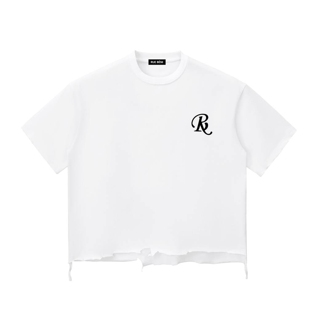 Snow Wash Raw-Hem Boxy T-shirt