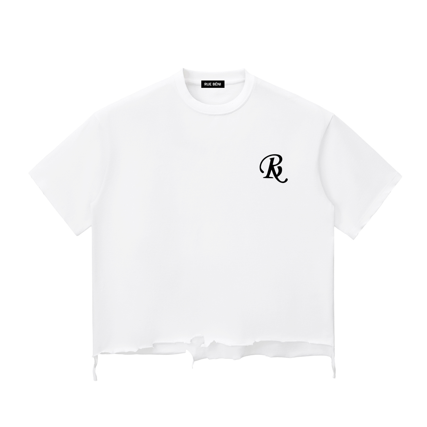 Snow Wash Raw-Hem Boxy T-shirt