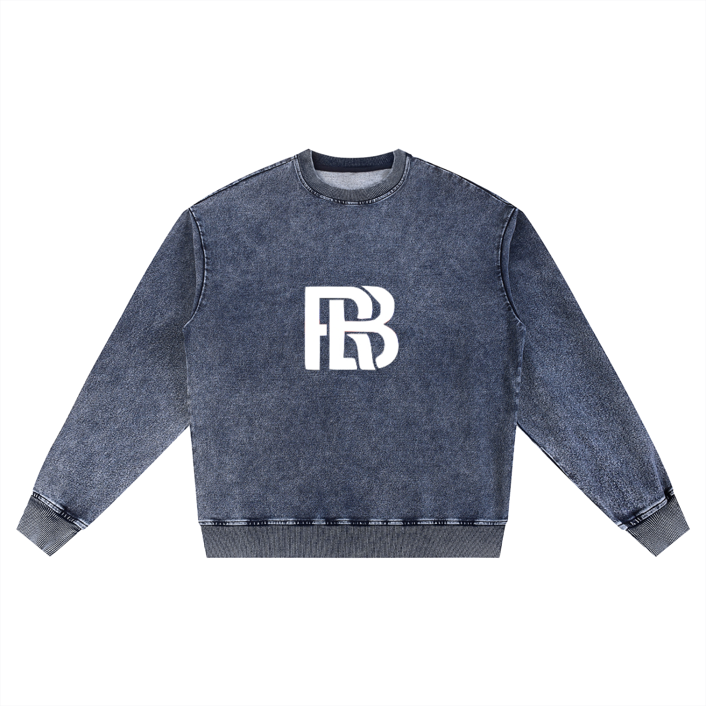 Snow Wash Oversized Crewneck Sweatshirt