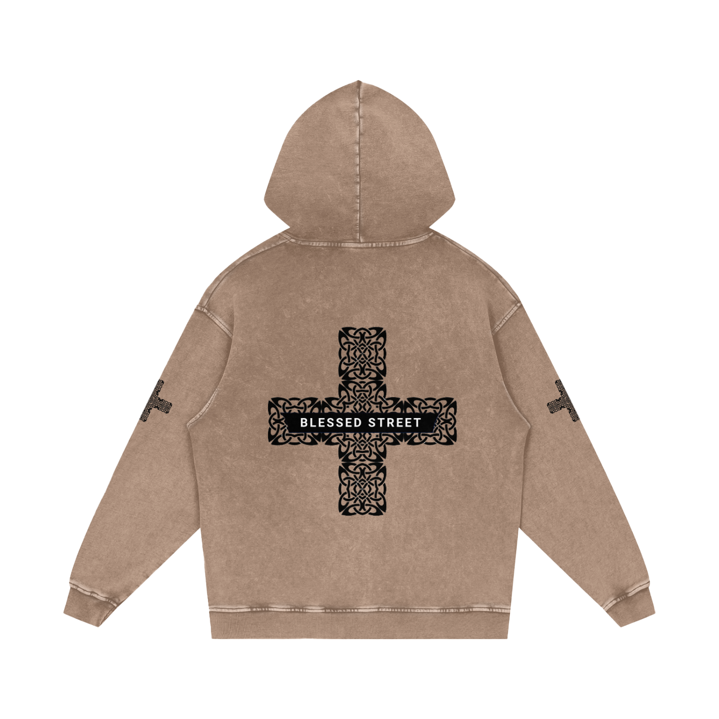 Snow Washed Loose Cotton Hoodie