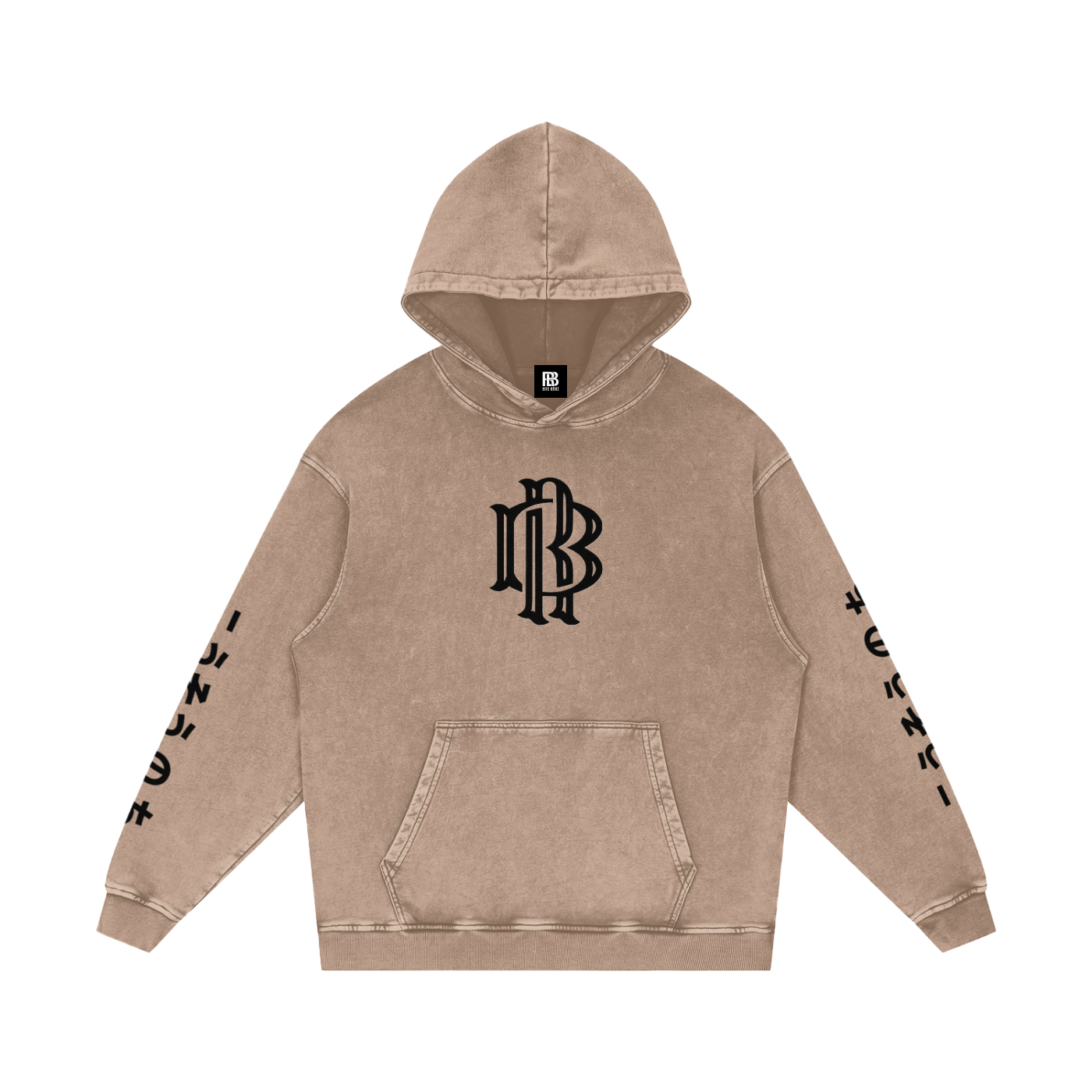 Snow Washed Loose Cotton Hoodie