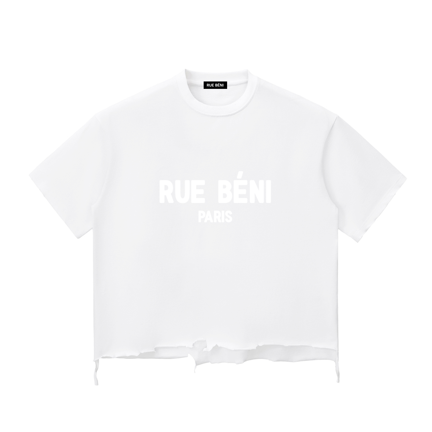 Snow Wash Raw-Hem Boxy T-shirt