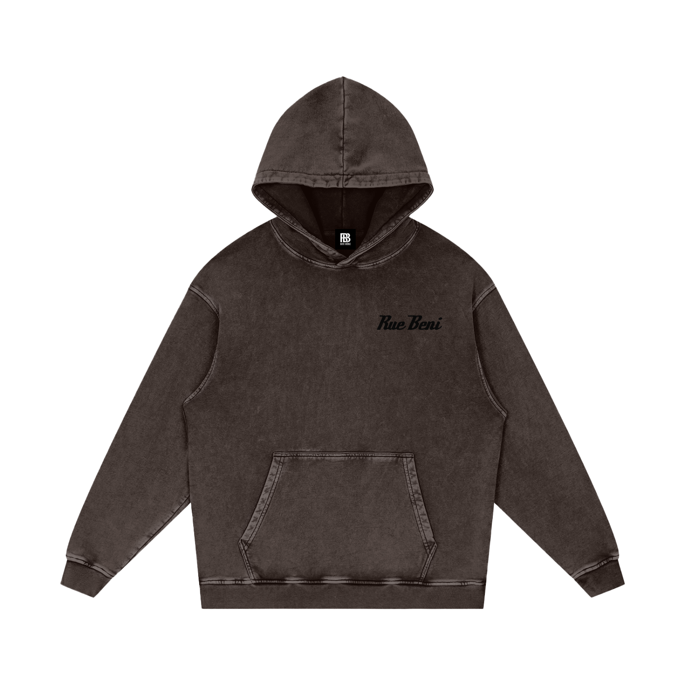 Snow Washed Loose Cotton Hoodie