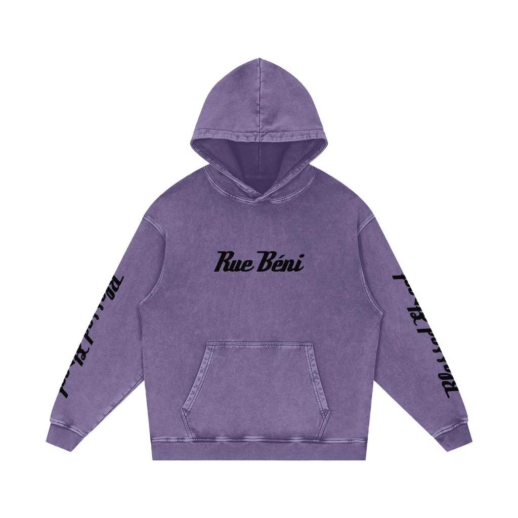 Snow Washed Loose Cotton Hoodie