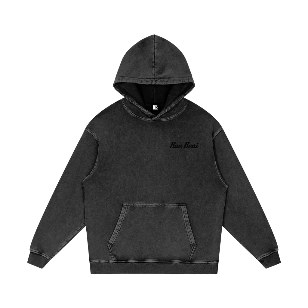 Snow Washed Loose Cotton Hoodie