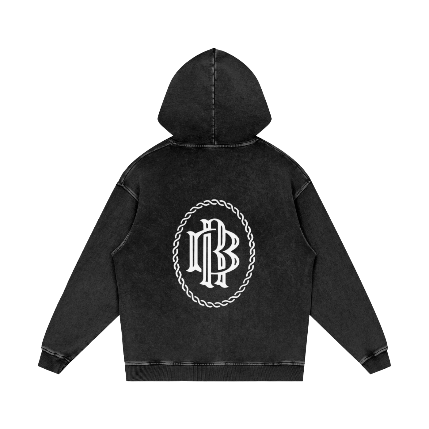 Snow Washed Loose Cotton Hoodie