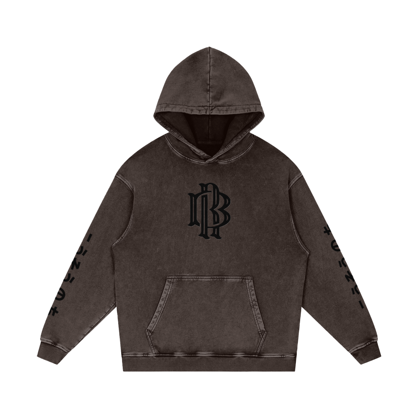 Snow Washed Loose Cotton Hoodie