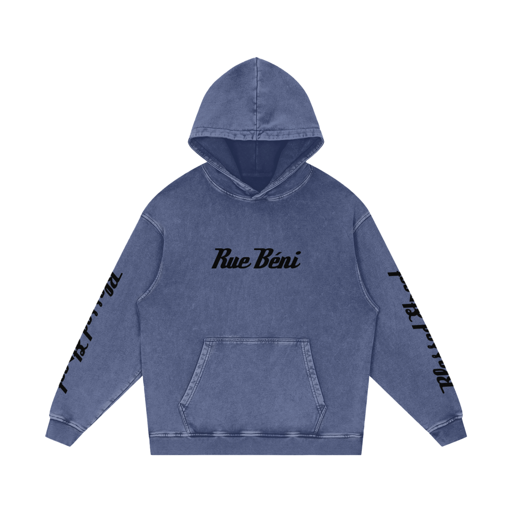 Snow Washed Loose Cotton Hoodie