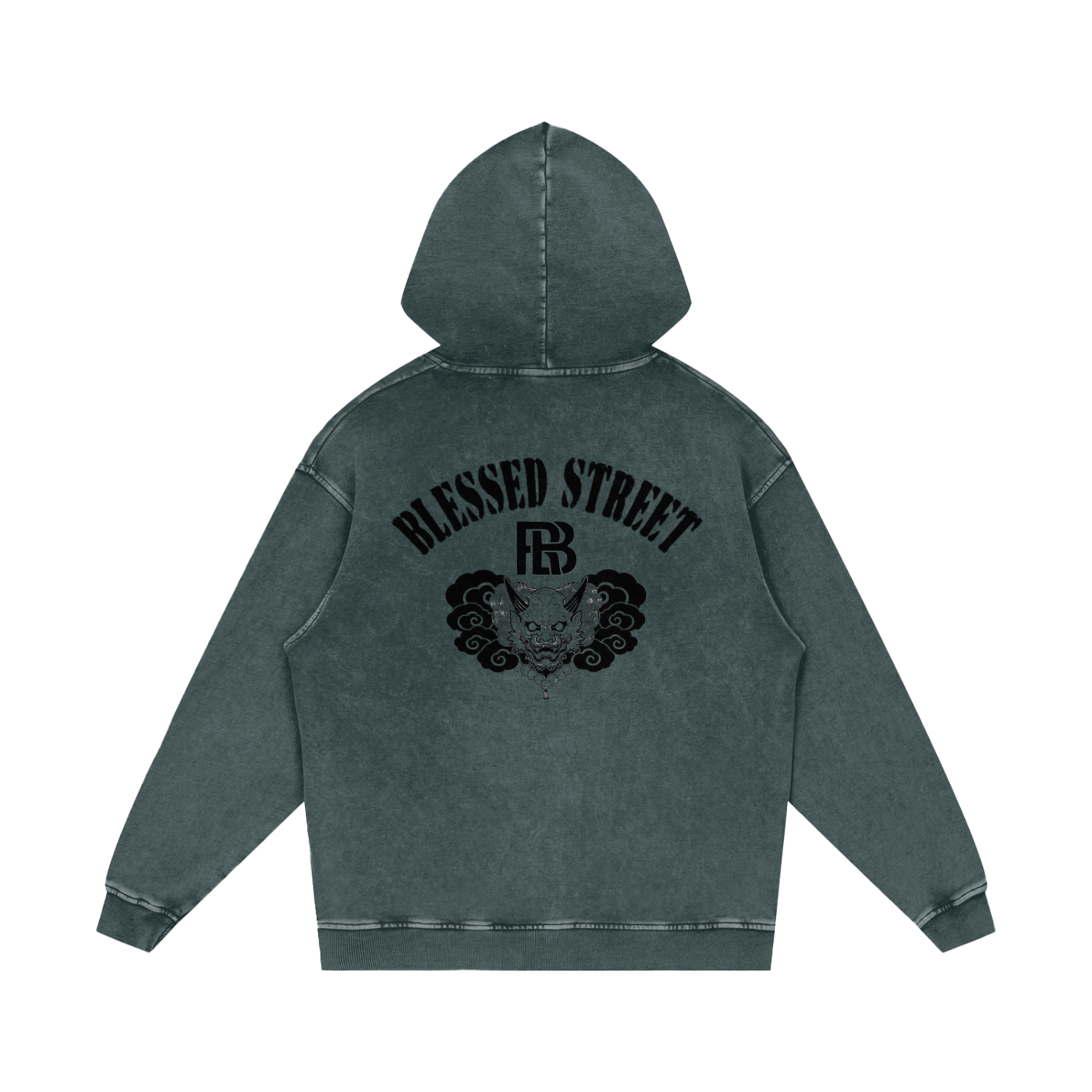 Snow Washed Loose Cotton Hoodie