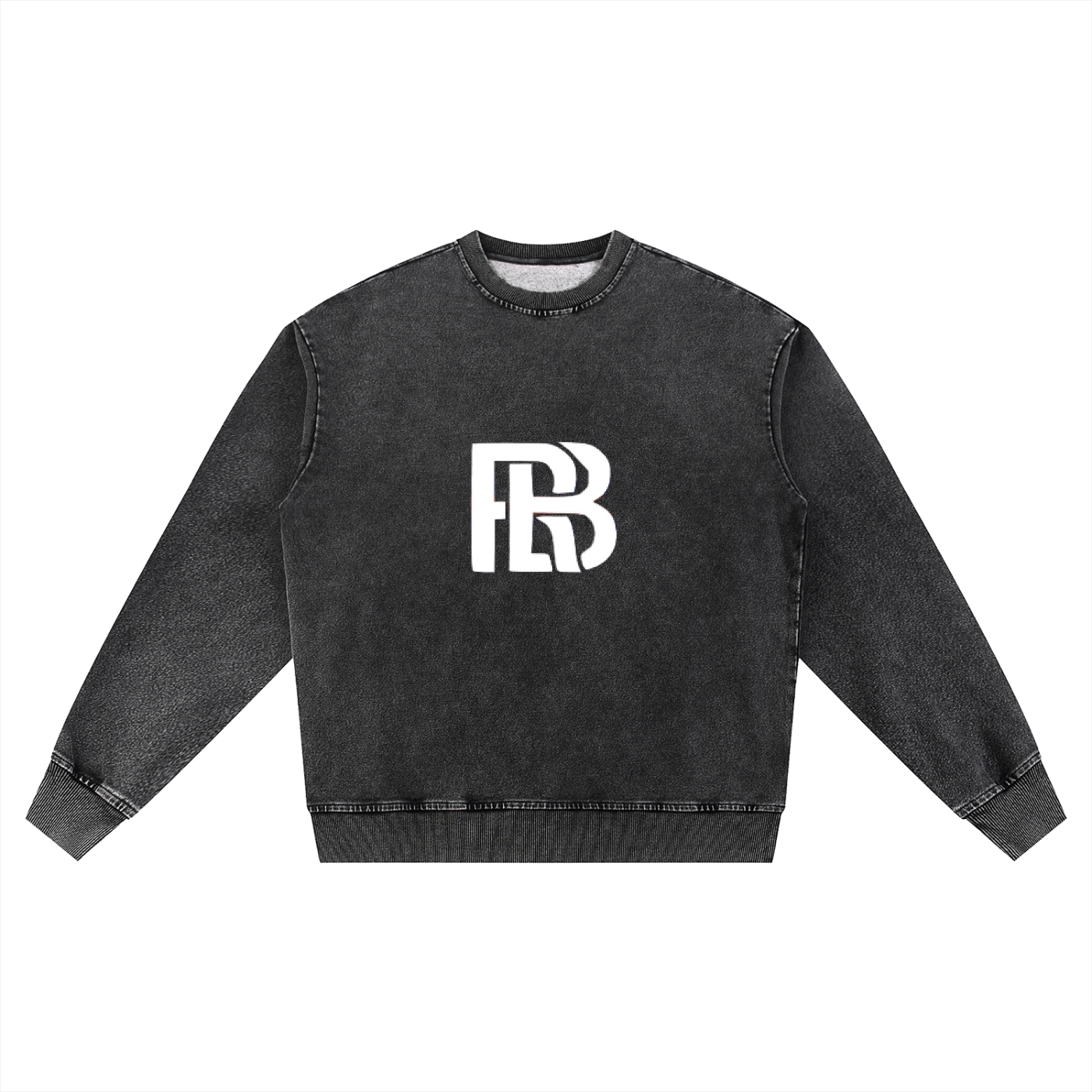 Snow Wash Oversized Crewneck Sweatshirt