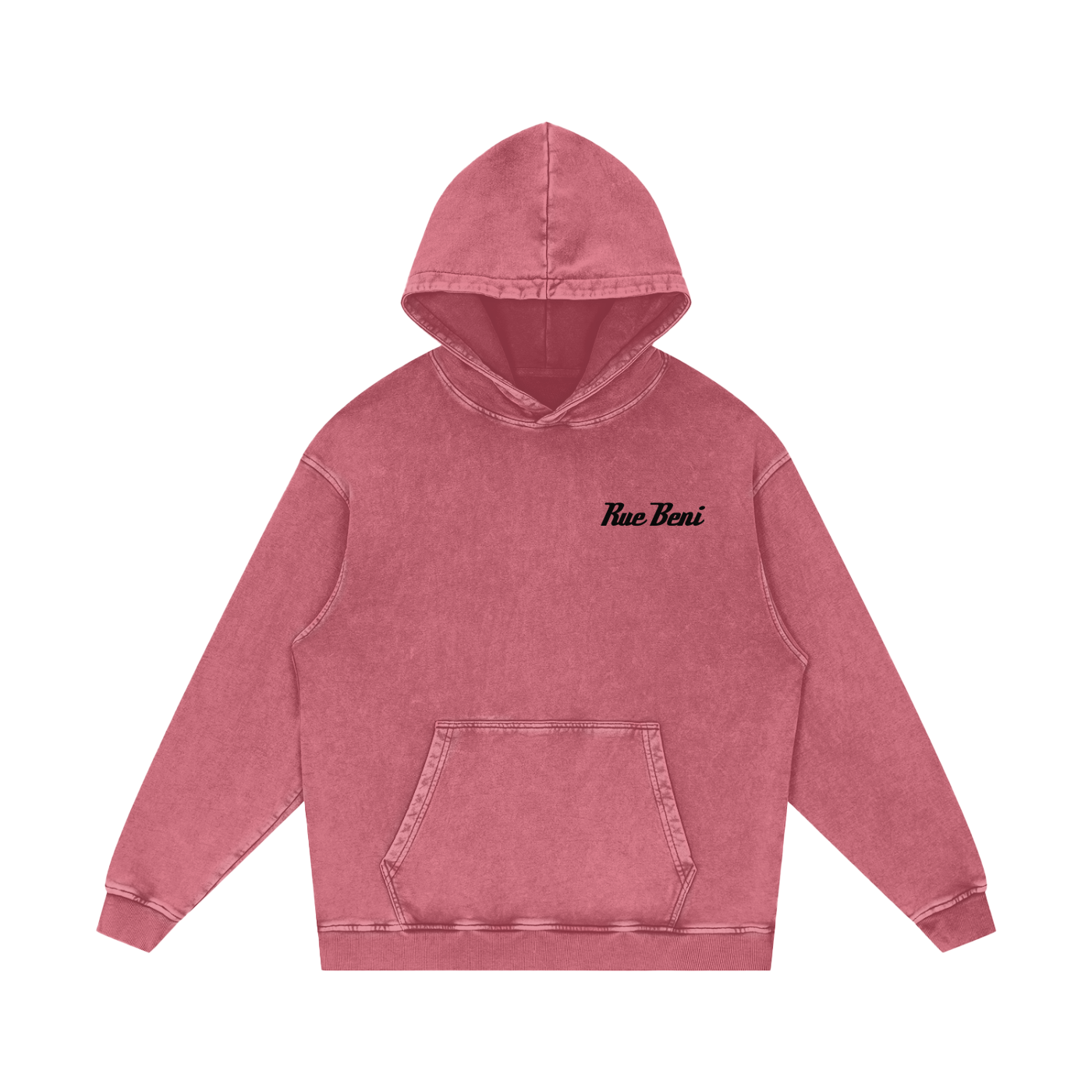 Snow Washed Loose Cotton Hoodie