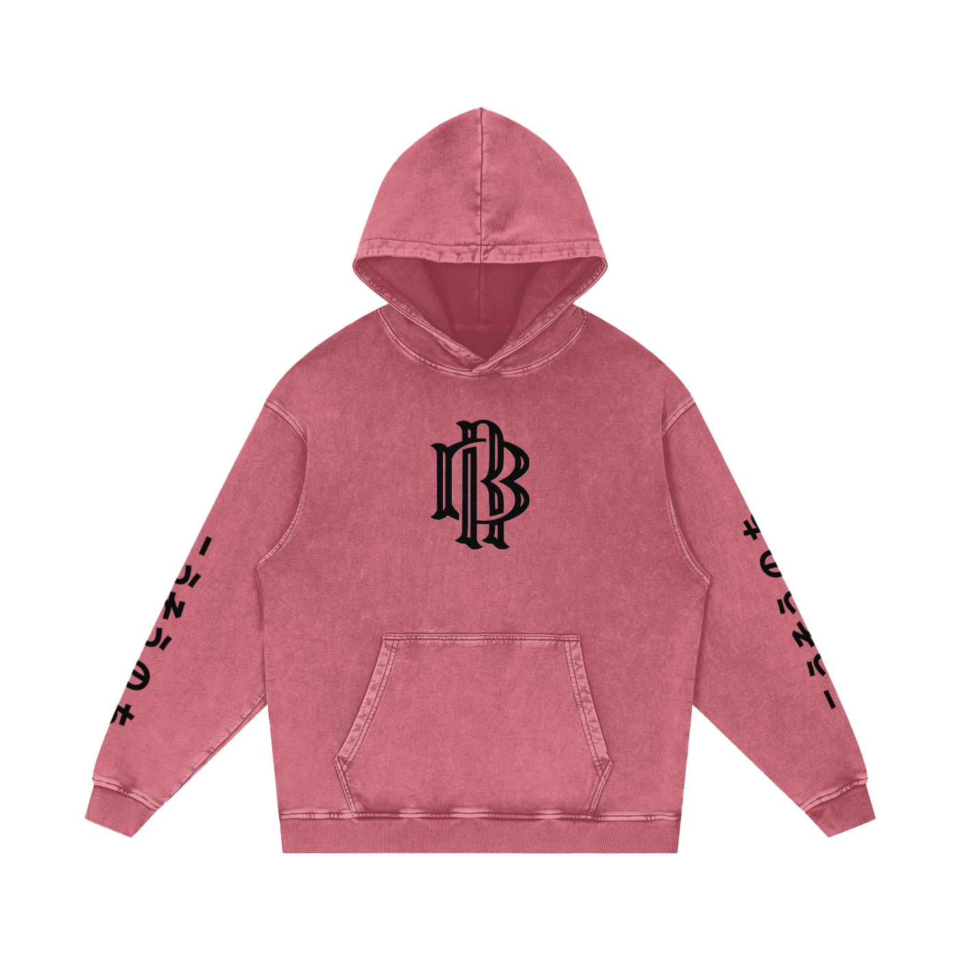 Snow Washed Loose Cotton Hoodie