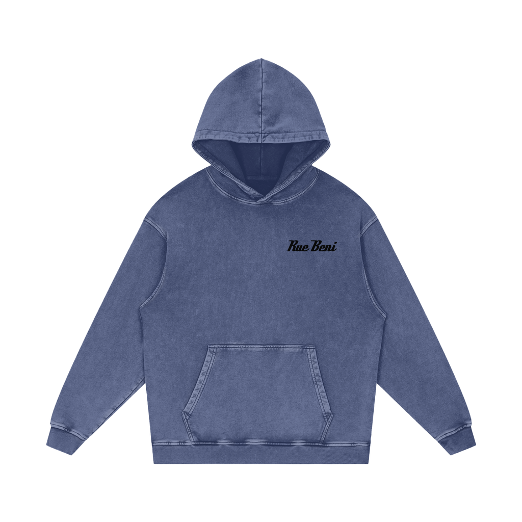 Snow Washed Loose Cotton Hoodie