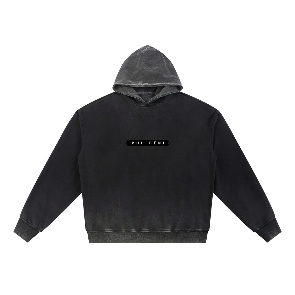 Vintage Washed Gradient Fleece Hoodie