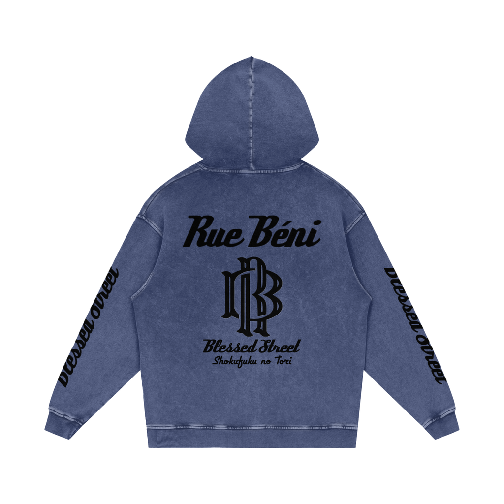 Snow Washed Loose Cotton Hoodie