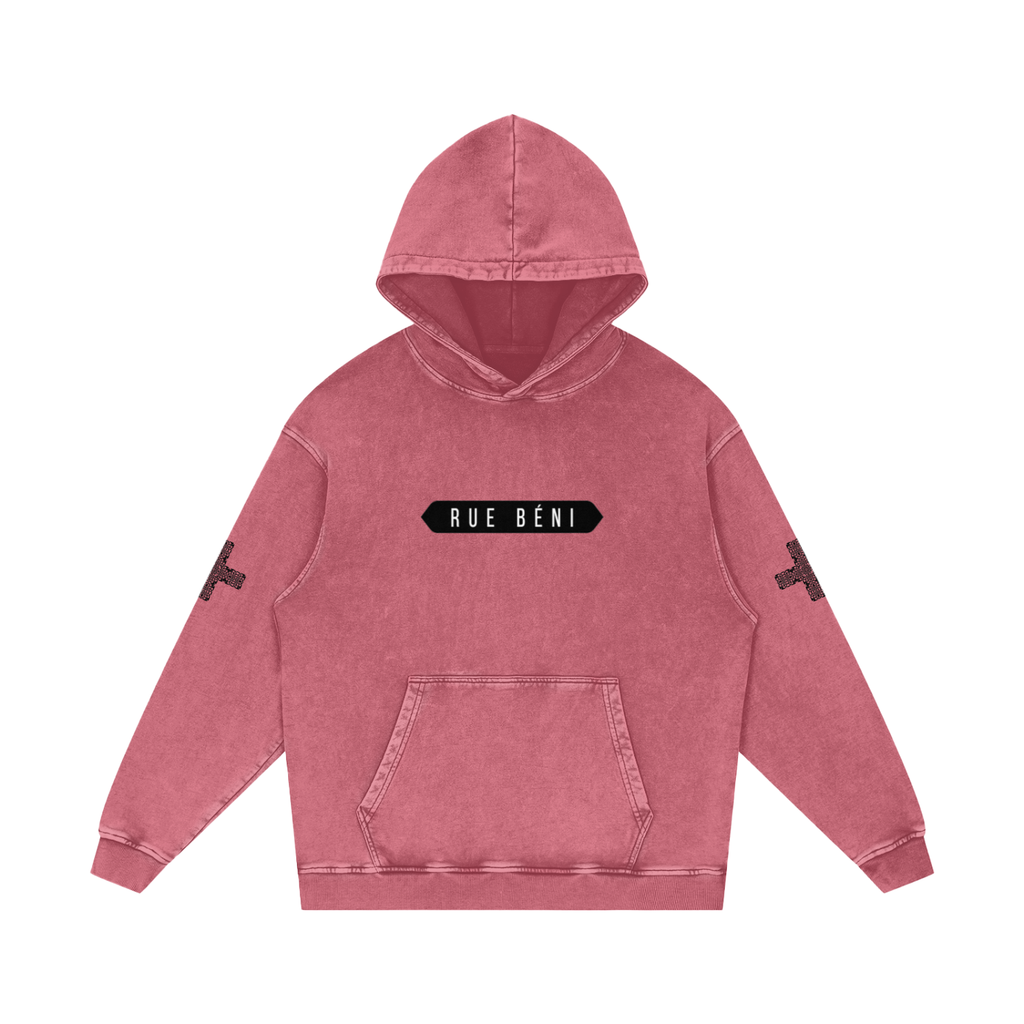 Snow Washed Loose Cotton Hoodie