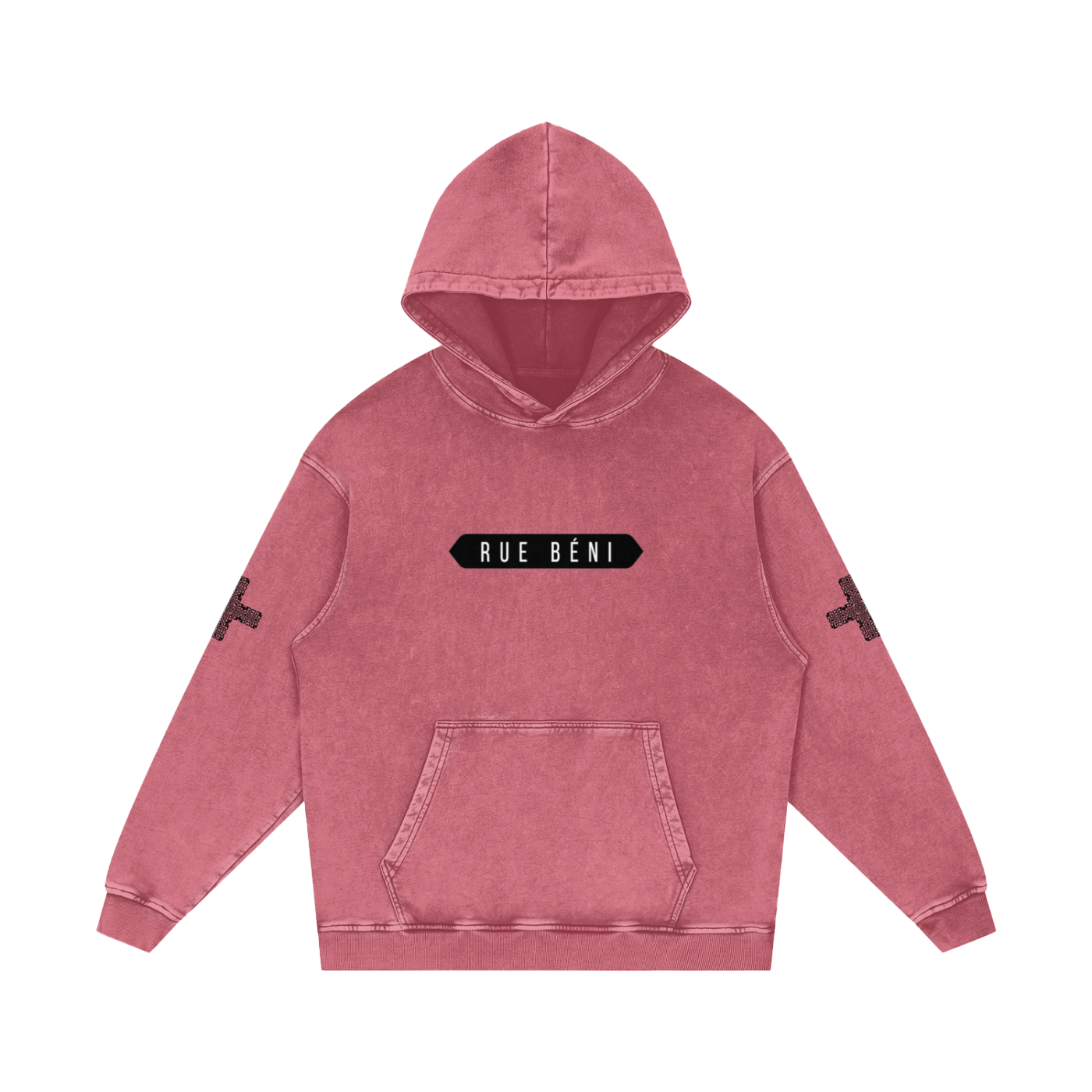 Snow Washed Loose Cotton Hoodie