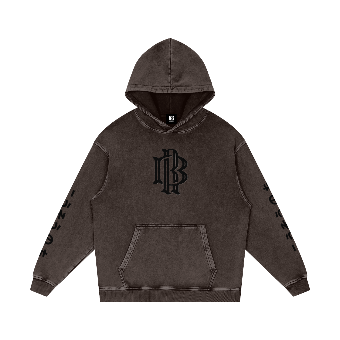 Snow Washed Loose Cotton Hoodie