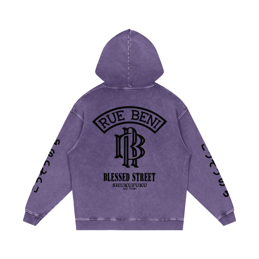 Snow Washed Loose Cotton Hoodie