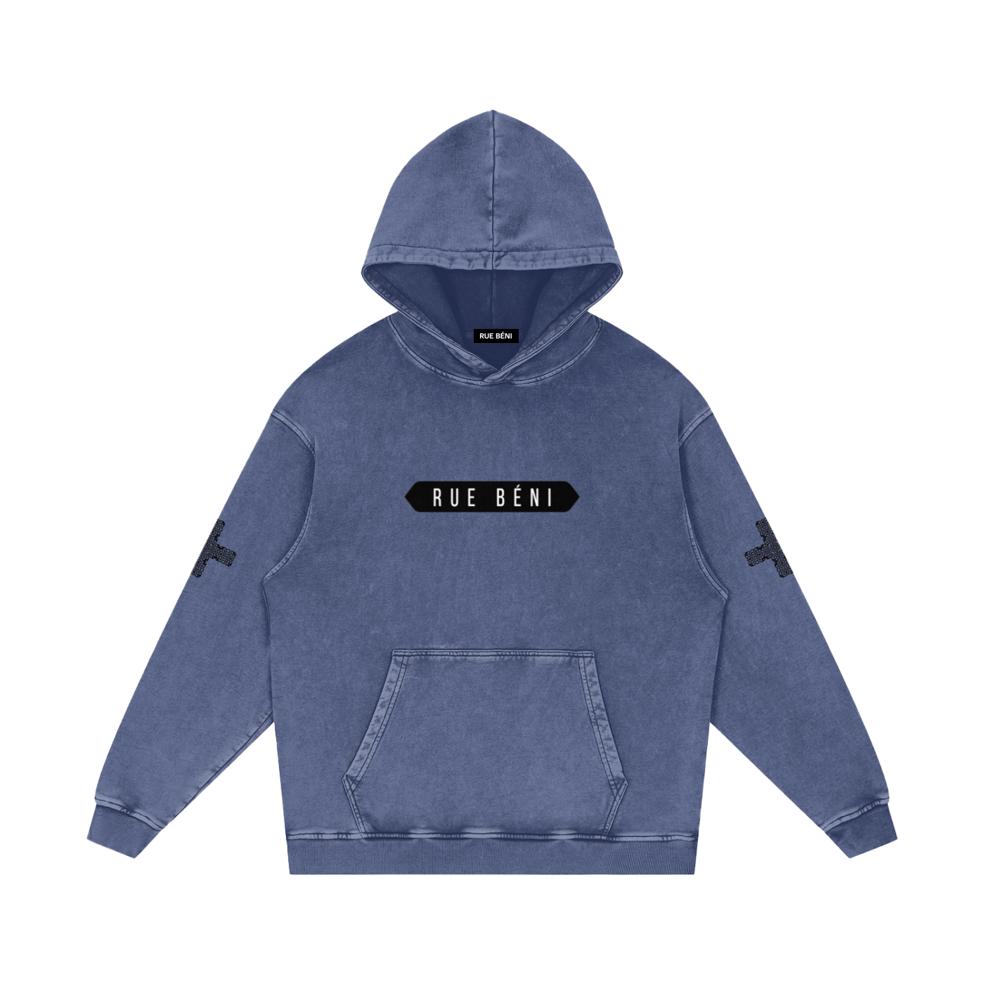 Snow Washed Loose Cotton Hoodie