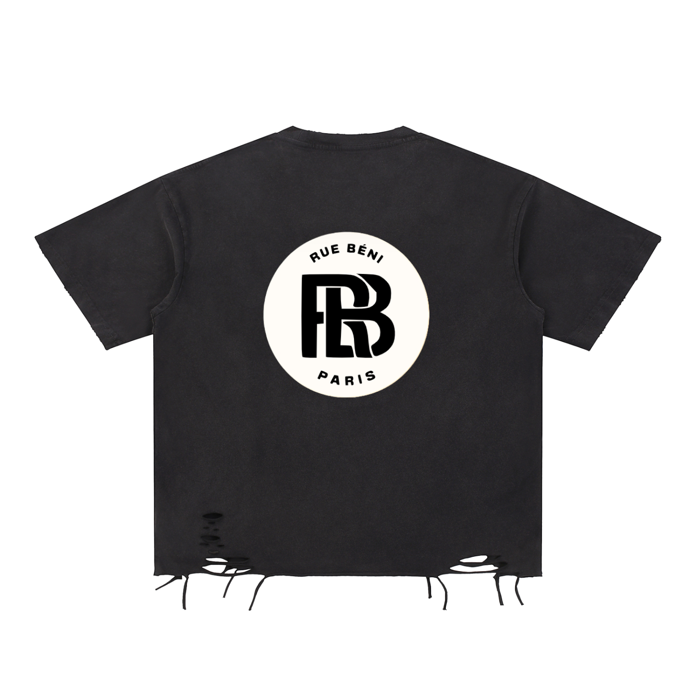 Snow Washed Raw-Hem T-Shirt