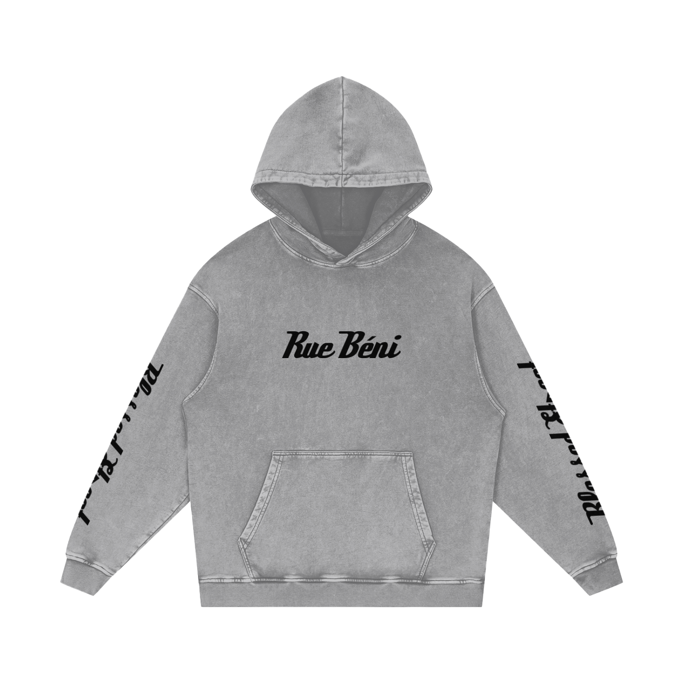 Snow Washed Loose Cotton Hoodie