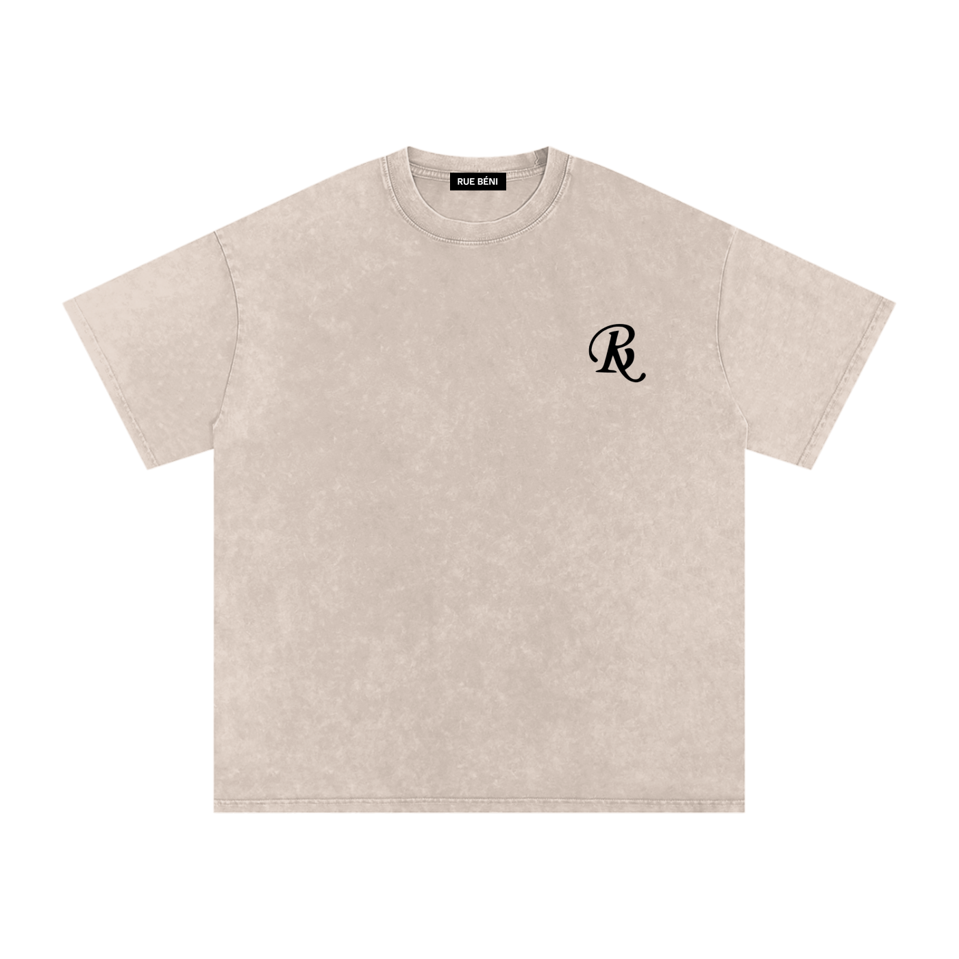 Snow Washed Oversized Cotton T-Shirt