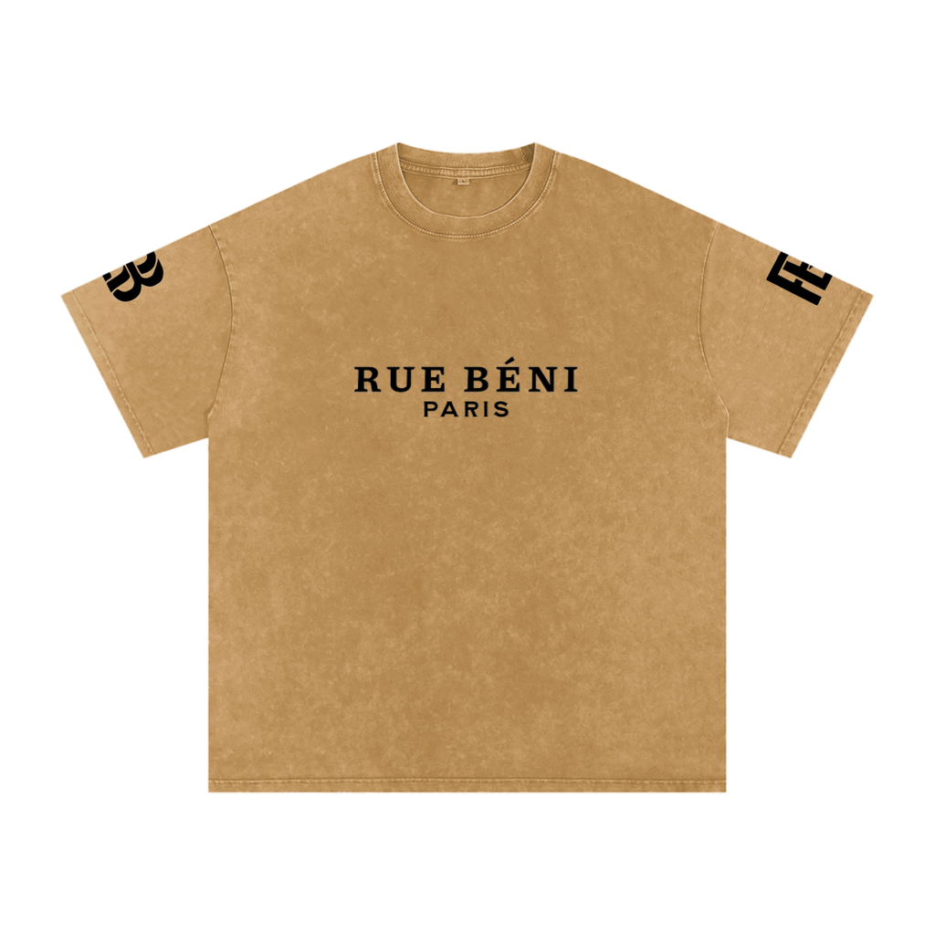 Snow Washed Oversized Cotton T-Shirt