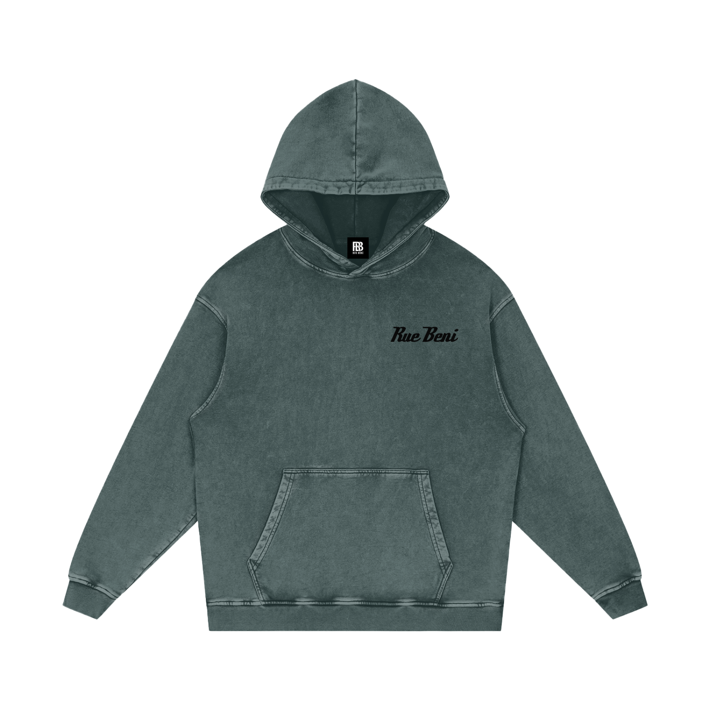 Snow Washed Loose Cotton Hoodie